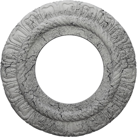 Claremont Medallion (Canopies up to 5 5/8"), 9"OD x 4 1/2"ID x 1/2"P, Ultra Pure White Crackle